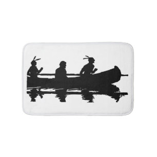 Alfombrilla De Baño Silueta de la canoa