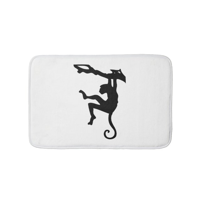Alfombrilla De Baño Silueta de mono (Anverso)