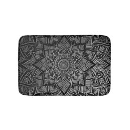 Alfombrilla De Baño Silver Mandala Bath Mat