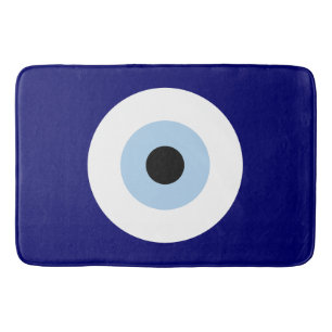 Alfombrilla De Baño Símbolo azul malvado Ojo Buena suerte y protección