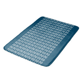 Alfombrilla De Baño Símbolo de los ojos de pescado Océano azul y blanc
