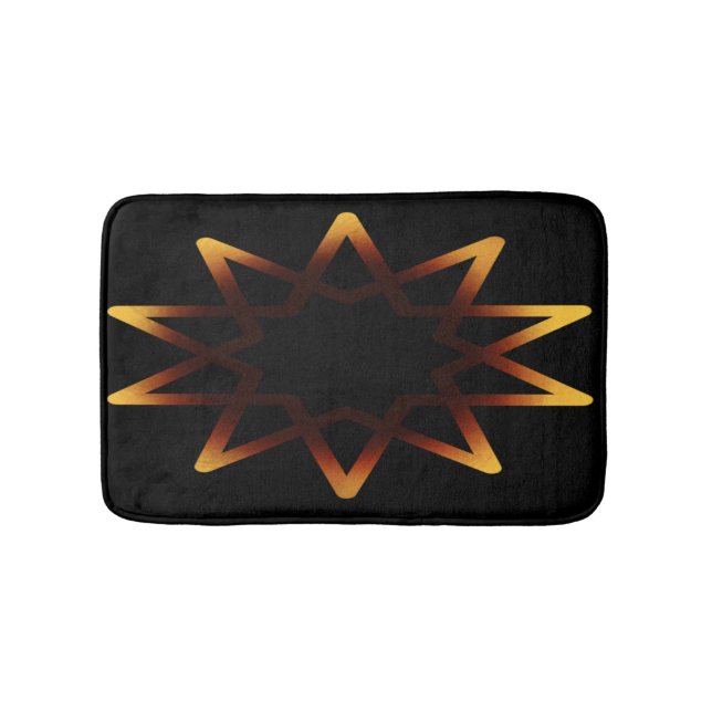 Alfombrilla De Baño Símbolo de Naranja feroz de árbol de la vida (Anverso)