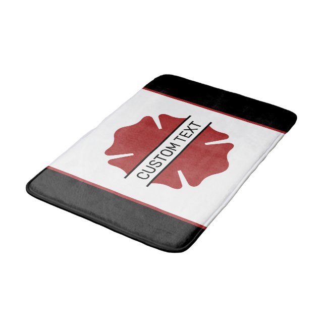 Alfombrilla De Baño Símbolo del logotipo rojo del bombero personalizad (Angular)