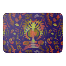 Alfombrilla De Baño Simetría simétrica psicodélica arte abstracto