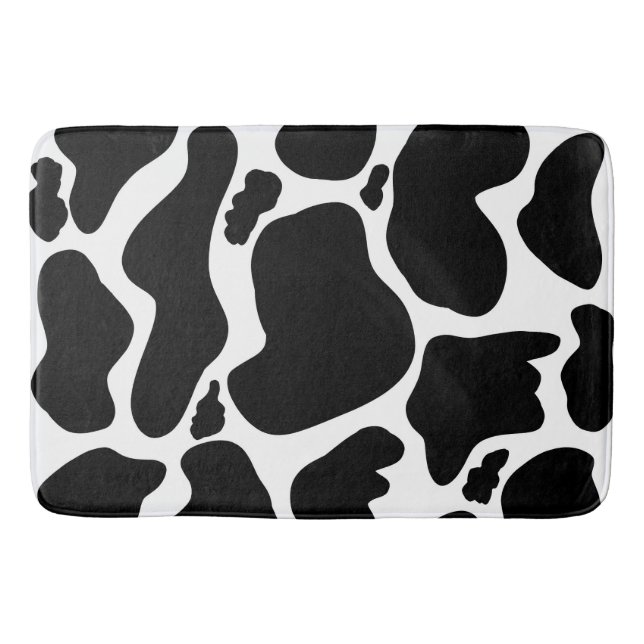 Alfombrilla De Baño Simple Black Cow Spots Animal (Anverso)