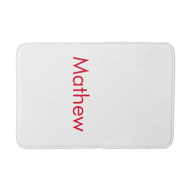 Alfombrilla De Baño simple initial letter monogram add your name lett  (Anverso)