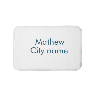 Alfombrilla De Baño simple letra inicial monograma añada su nombre