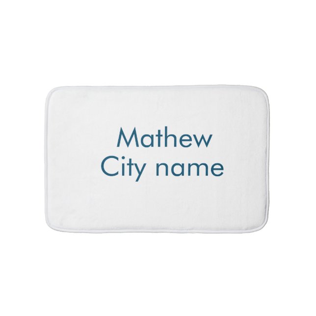 Alfombrilla De Baño simple letra inicial monograma añada su nombre (Anverso)