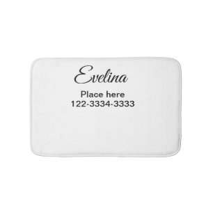 Alfombrilla De Baño Simple texto mínimo añadir su nombre lugar ciudad