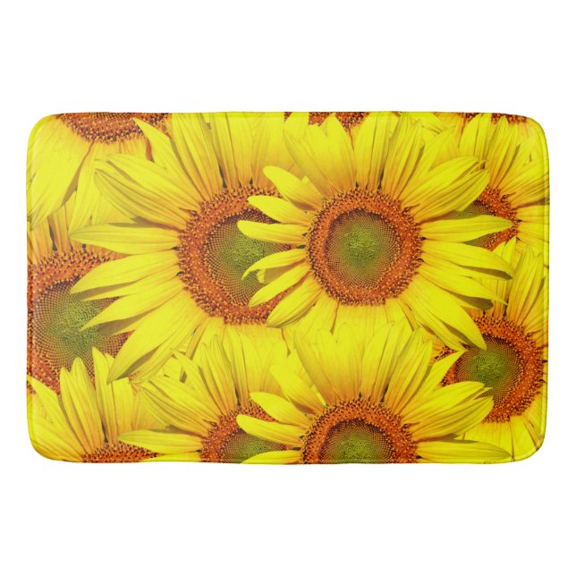 Alfombrilla De Baño Simplemente girasoles (Anverso)