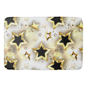 Alfombrilla De Baño Sin inconvenientes de luz con estrellas de oro