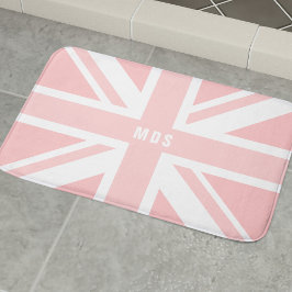 Alfombrilla De Baño Sindicato rosa Jack Reino Unido Bandera Monograma 