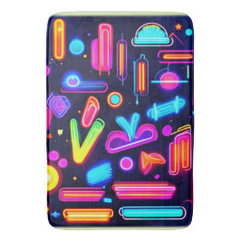 Alfombrilla De Baño Sinfonía de paisaje onírico de neón