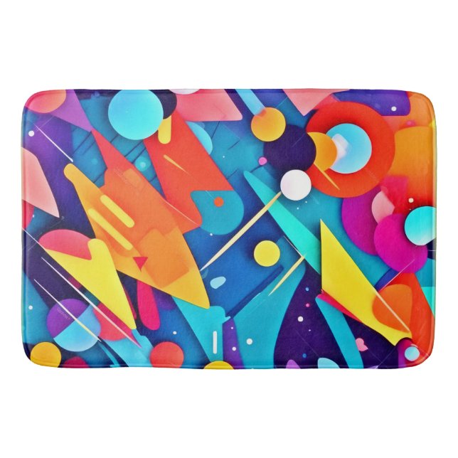 Alfombrilla De Baño Sinfonía geométrica del color (Anverso)