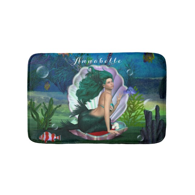 Alfombrilla De Baño Sirena del zafiro (Anverso)