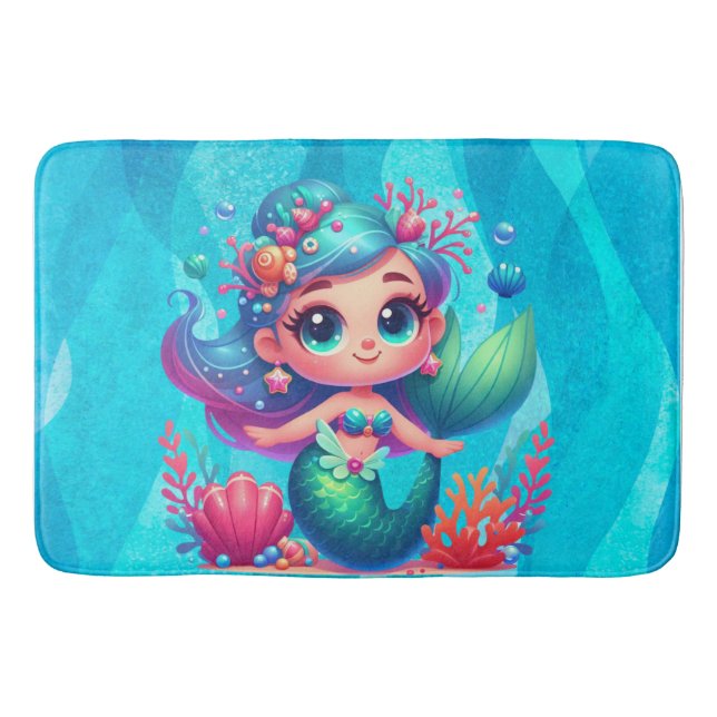 Alfombrilla De Baño Sirena submarina (Anverso)