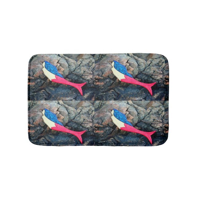 Alfombrilla De Baño sirenas de cola roja (Anverso)