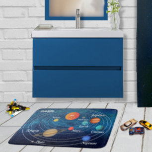 Alfombrilla De Baño Sistema solar exterior Astronauta Bath de nave esp