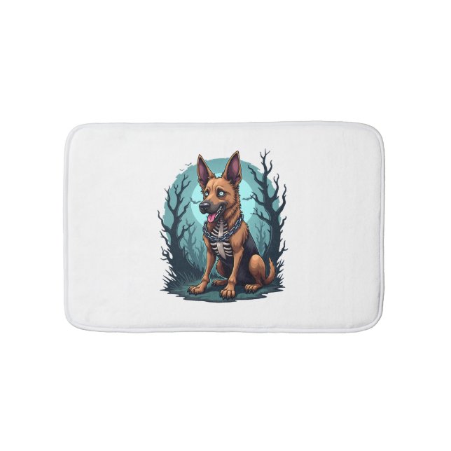 Alfombrilla De Baño Skeleton Shepherd Dog (Anverso)