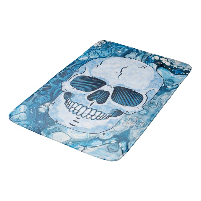 Alfombrilla De Baño Skull azul de Guay (Angular)