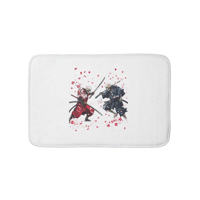 Alfombrilla De Baño Skull Samurai Duel (Anverso)