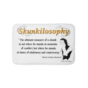 Alfombrilla De Baño Skunkilosophy: Última medida de una mofeta