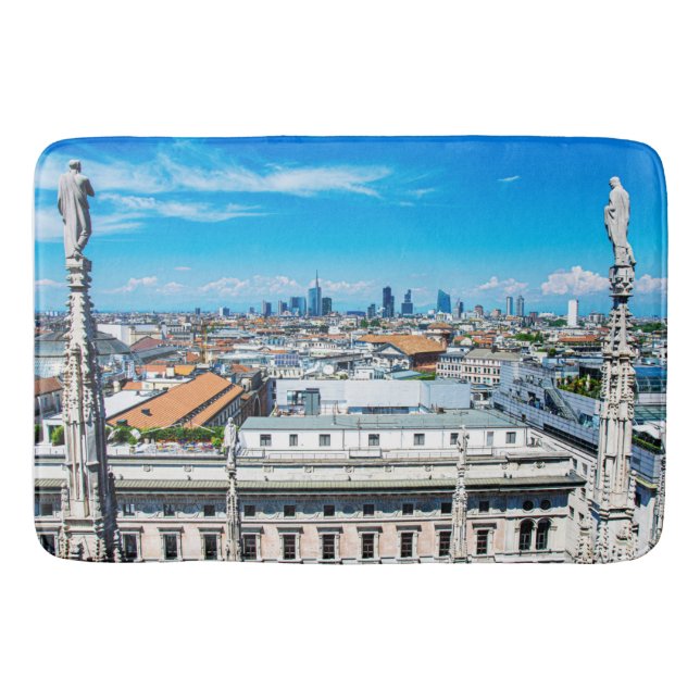 Alfombrilla De Baño Skyline de Milán (Anverso)