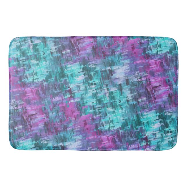 Alfombrilla De Baño slipstream digihatch - teal and purple : (Anverso)