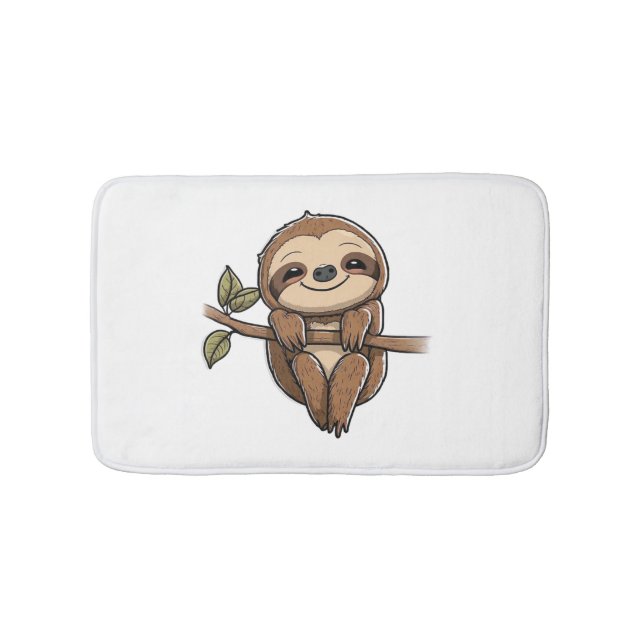 Alfombrilla De Baño Slote Cute Sloth Personalizado (Anverso)