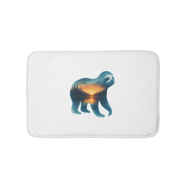Alfombrilla De Baño Sloth Camping Lover (Anverso)