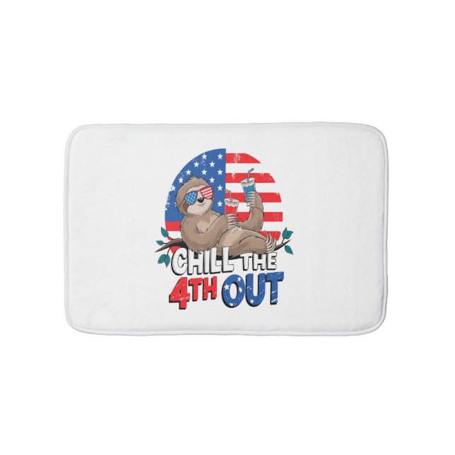 Alfombrilla De Baño Sloth Chill the 4out Patriotic USA (Anverso)