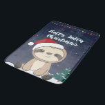 Alfombrilla De Baño Sloth Christmas Snow Winter Animals Sloths Bath Ma<br><div class="desc">The sloth for Christmas with fairy lights. Funny animals with gifts and snow for the holidays. Also funny for christmas in July. Sloths are cute animals and perfect for Christmas.</div>