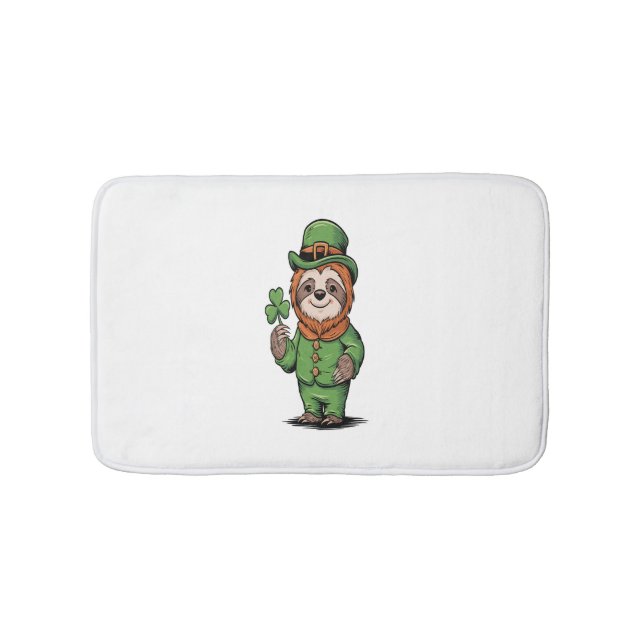 Alfombrilla De Baño Sloth St Patrick's Day Irish Lucky (Anverso)