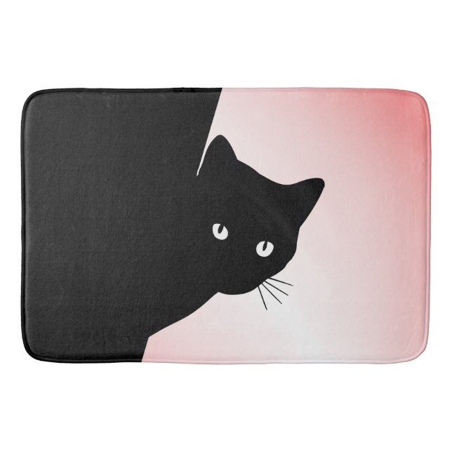 Alfombrilla De Baño Sly Black Cat Pink (Anverso)