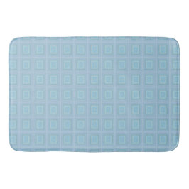 Alfombrilla De Baño Small blue squares.