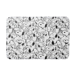 Alfombrilla De Baño Snoopy Smile Giggle Laugh Pattern