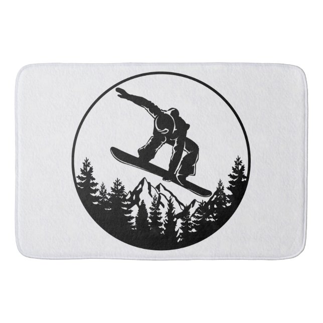Alfombrilla De Baño Snowboarding Bath Mat (Anverso)