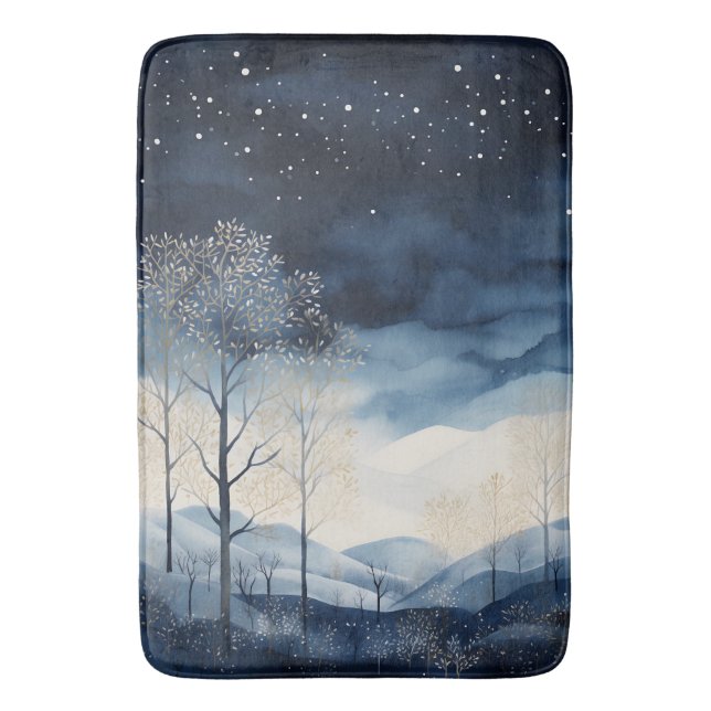 Alfombrilla De Baño Snowley Winter Landscape Bath Mat (Frente vertical)