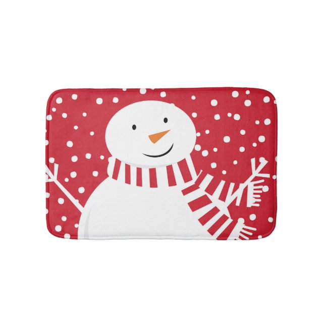 Alfombrilla De Baño snowman contemporáneo (Anverso)