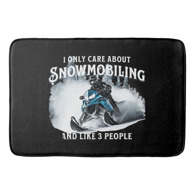 Alfombrilla De Baño Snowmobling Funny Snowmobile (Anverso)