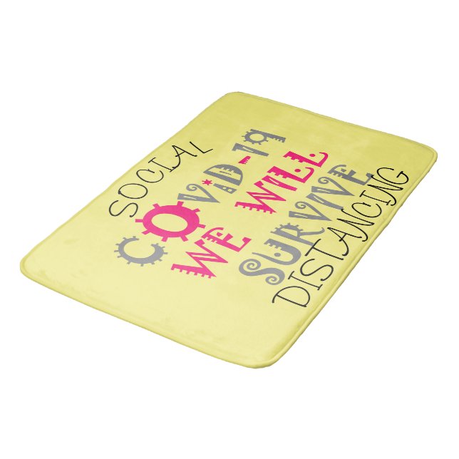 Alfombrilla De Baño Sobreviviremos a COVID-19 - Fuerza y resiliencia (Angular)