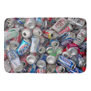 Alfombrilla De Baño Soda y latas de cerveza vacías