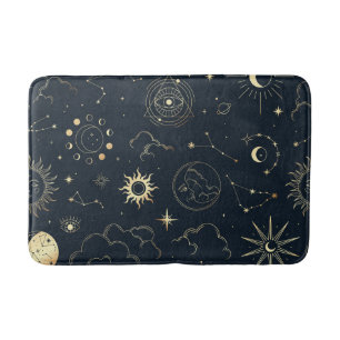 Alfombrilla De Baño Sol celeste y místico lunar