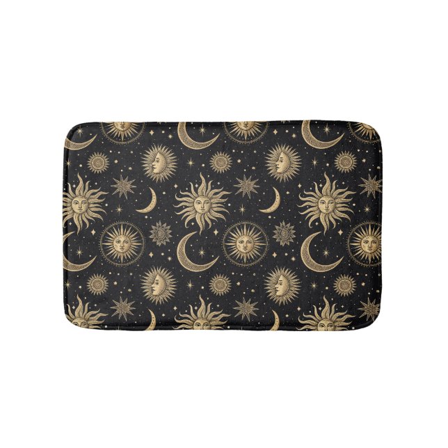 Alfombrilla De Baño Sol y Luna Celestiales (Anverso)