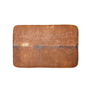 Alfombrilla De Baño Soldado metalizado, textura oxidada.