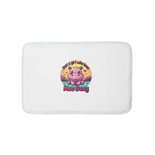 Alfombrilla De Baño Solo un Chica que ama a Moo Deng Cute Baby Hippo T