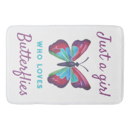 Alfombrilla De Baño Sólo un chica que ama las mariposas