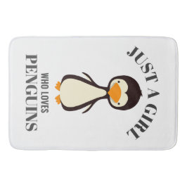 Alfombrilla De Baño Sólo un chica que ama los pingüinos