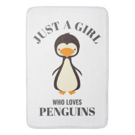 Alfombrilla De Baño Sólo un chica que ama los pingüinos
