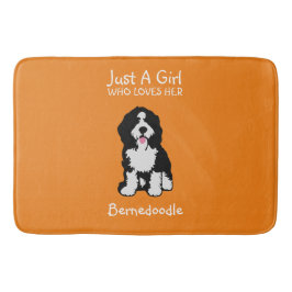 Alfombrilla De Baño Sólo una chica que ama su Bernedoodle